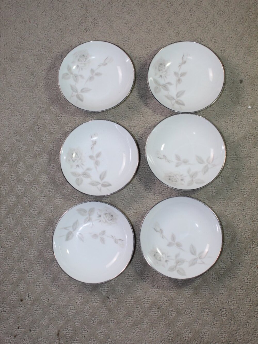 Set of 6 Noritake 6002 Melrose 5.5" Berry Dessert Bowls